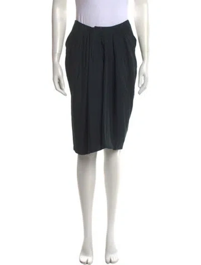 Pre-owned Donna Karan Silk Knee-length Skirt In Brown