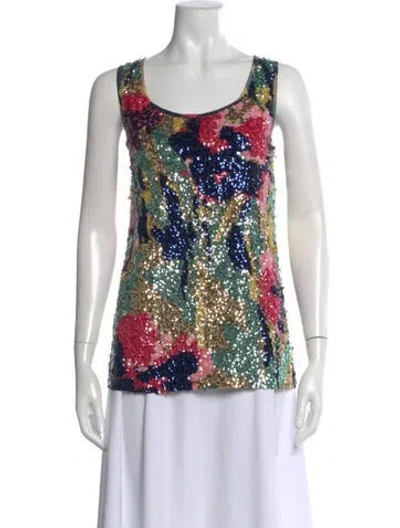 Pre-owned Donna Karan Silk Mini Dress In Multi