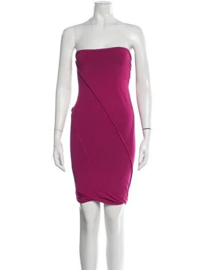 Pre-owned Donna Karan Silk Mini Dress In Pink