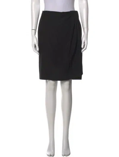 Pre-owned Donna Karan Silk Mini Skirt In Black