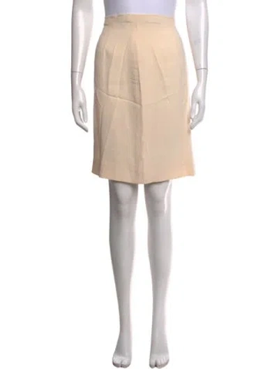 Pre-owned Donna Karan Silk Mini Skirt In Neutrals