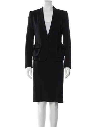 Pre-owned Donna Karan Silk Pantsuit In Gray