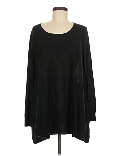 Pre-owned Donna Karan Silk Pullover Sweater In Black