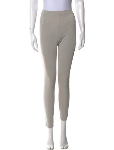 Pre-owned Donna Karan Silk Skinny Leg Pants In Gray