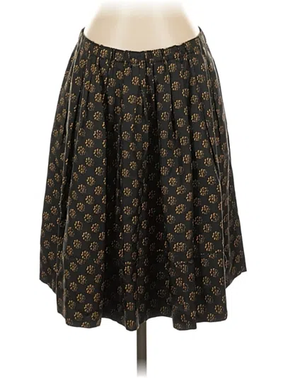 Pre-owned Donna Karan Silk Skirt In Brown