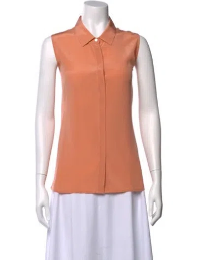 Pre-owned Donna Karan Silk Sleeveless Blouse In Pink