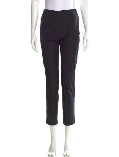 Pre-owned Donna Karan Silk Straight Leg Pants In Black