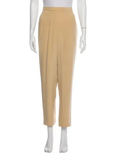 Pre-owned Donna Karan Silk Straight Leg Pants In Neutral
