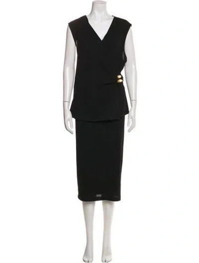 Pre-owned Donna Karan Skirt Set In Black