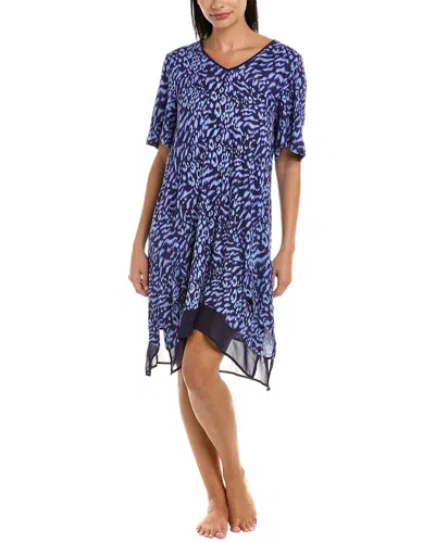 Donna Karan Sleep Shirt In Blue