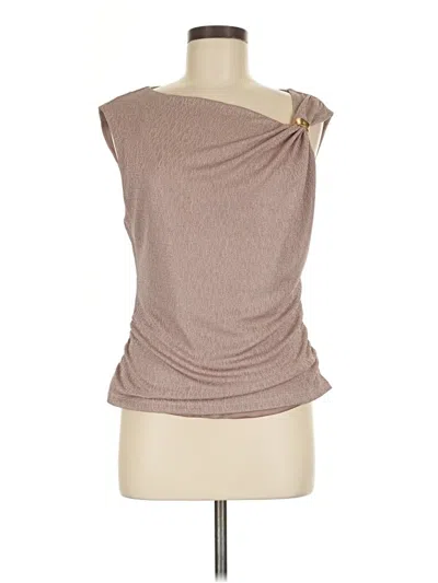 Pre-owned Donna Karan Sleeveless Blouse In Brown