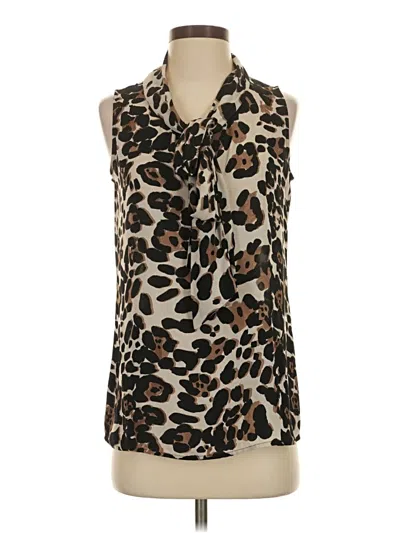 Pre-owned Donna Karan Sleeveless Blouse In Brown