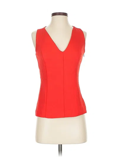 Pre-owned Donna Karan Sleeveless Blouse In Red