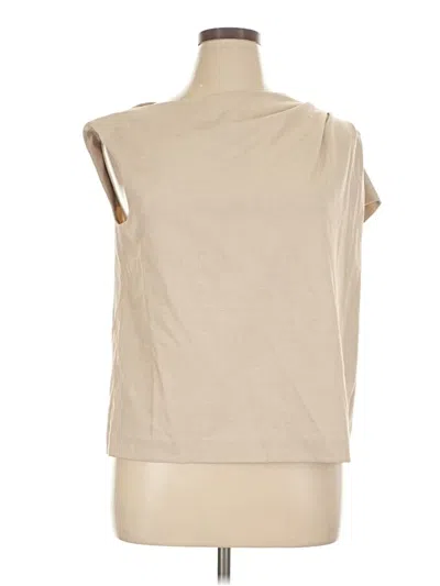 Pre-owned Donna Karan Sleeveless Blouse In Tan