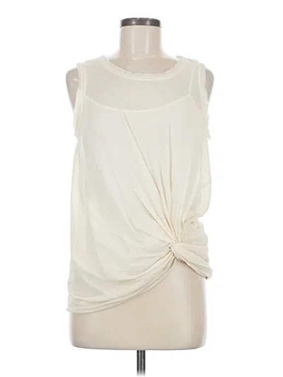 Pre-owned Donna Karan Sleeveless Blouse In White