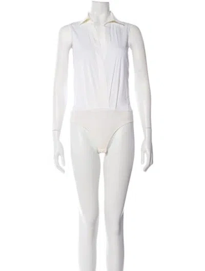 Pre-owned Donna Karan Sleeveless Bodysuit In Neutral