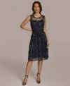 Donna Karan Sleeveless Sequin Top Midi Skirt In Nightfall