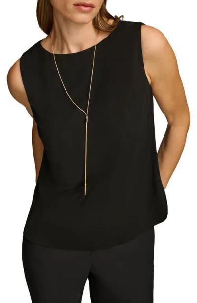 Donna Karan Women's Crewneck Sleeveless Top In Black