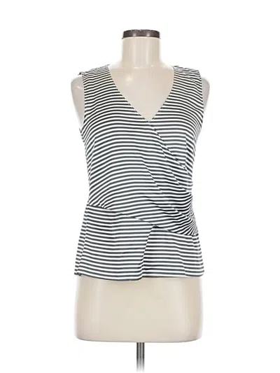 Pre-owned Donna Karan Sleeveless Top Black Plunge Neckline Tops