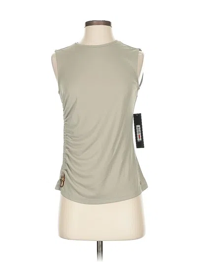 Pre-owned Donna Karan Sleeveless Top Gray One Shoulder Neckline Tops
