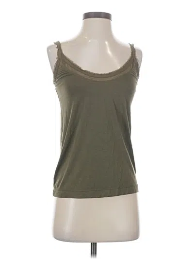 Pre-owned Donna Karan Sleeveless Top Green Scoop Neck Tops
