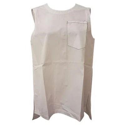 Pre-owned Donna Karan Sleeveless Top Size M In Gray