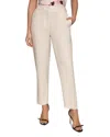 Donna Karan Slim Ankle Pants In Brown