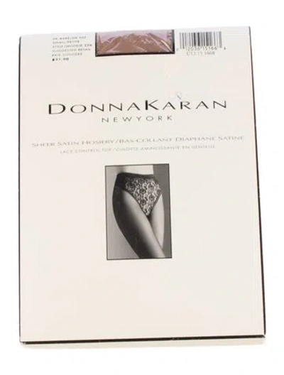 Pre-owned Donna Karan Solid Sheer Hosiery In Neutral