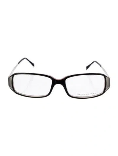 Pre-owned Donna Karan Square Eyeglasses In Black