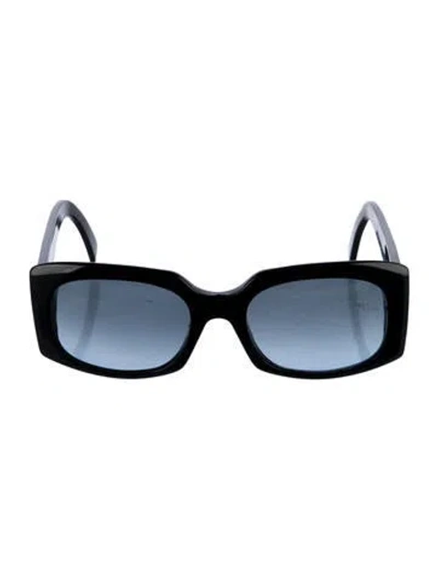 Pre-owned Donna Karan Square Gradient Sunglasses In Black