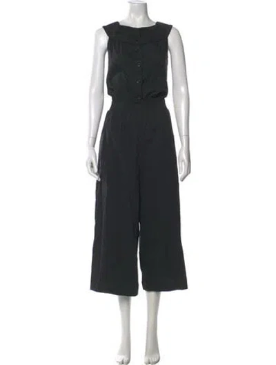 Pre-owned Donna Karan Square Neckline Jumpsuit In Black
