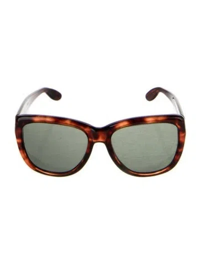 Pre-owned Donna Karan Square Tinted Sunglasses In Brown
