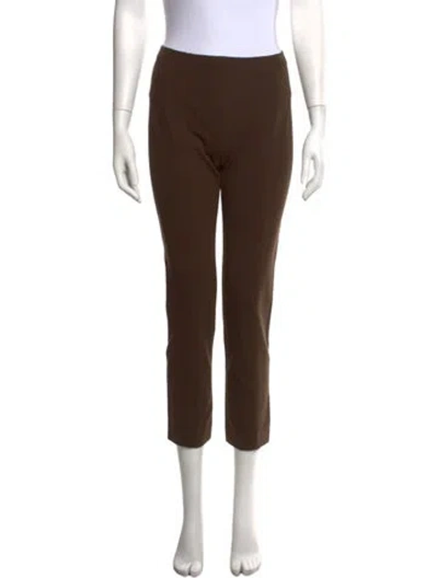 Pre-owned Donna Karan Straight Leg Pants In Brown