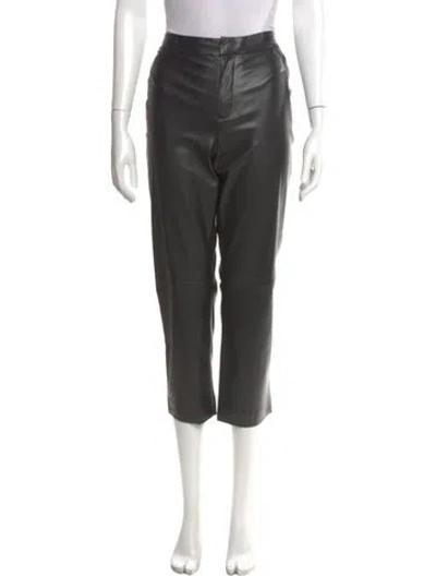 Pre-owned Donna Karan Straight Leg Pants In Gray