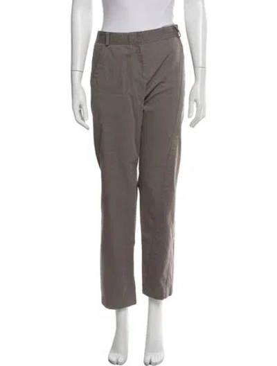 Pre-owned Donna Karan Straight Leg Pants In Gray