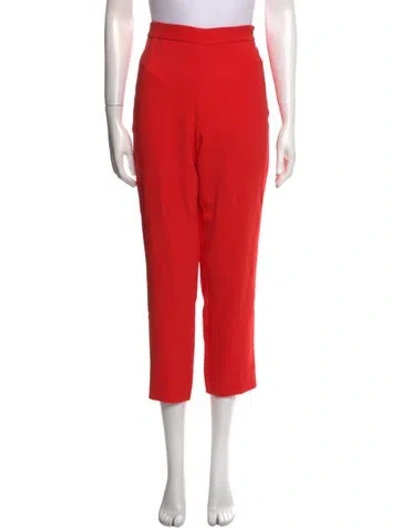 Pre-owned Donna Karan Straight Leg Pants In Red