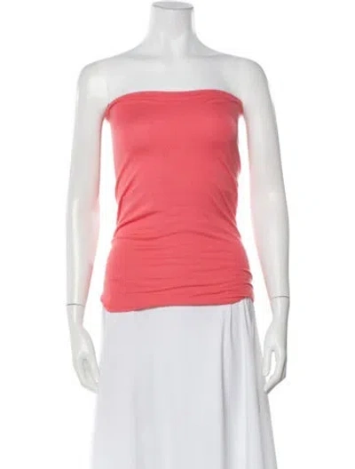 Pre-owned Donna Karan Strapless Crop Top In Pink