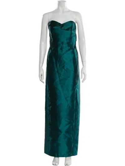 Pre-owned Donna Karan Strapless Long Dress In Multi
