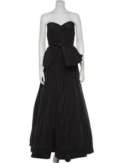 Pre-owned Donna Karan Strapless Long Dress W/ Tags In Black