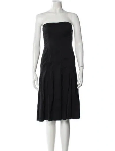 Pre-owned Donna Karan Strapless Mini Dress In Black