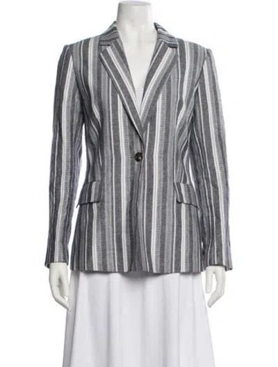 Pre-owned Donna Karan Striped Blazer In Multi