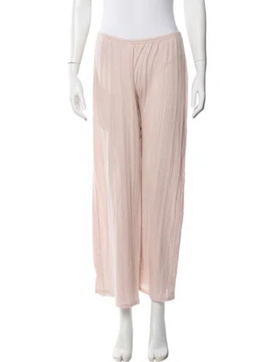 Pre-owned Donna Karan Striped Pajamas In Pink