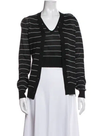 Pre-owned Donna Karan Striped Set In Black