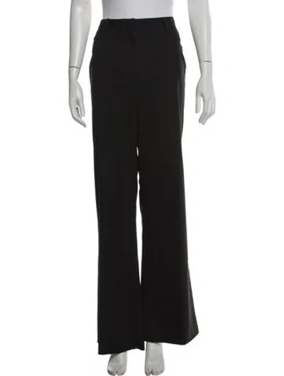 Pre-owned Donna Karan Striped Wide Leg Pants In Brown