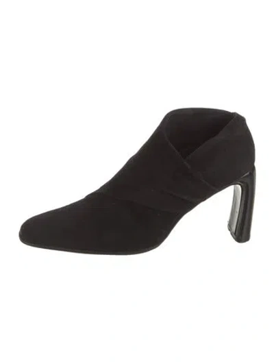 Pre-owned Donna Karan Suede Boots In Black