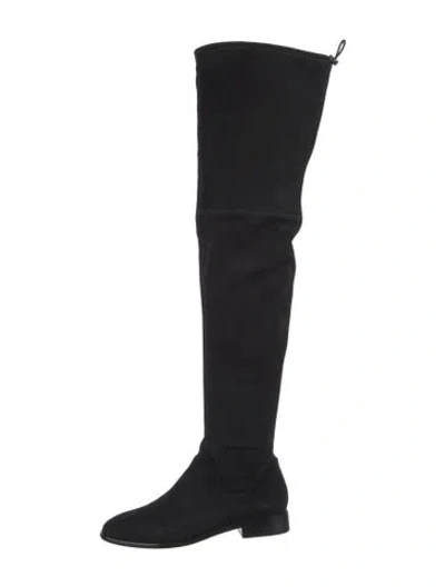 Pre-owned Donna Karan Suede Boots In Black