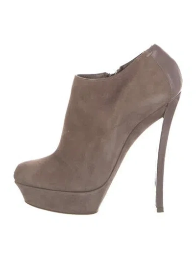 Pre-owned Donna Karan Suede Boots In Black