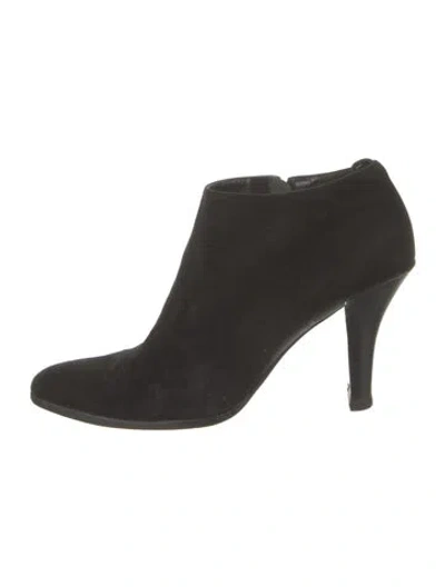 Pre-owned Donna Karan Suede Boots In Black