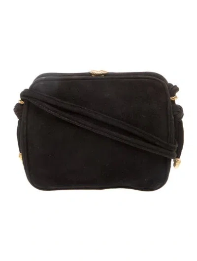 Pre-owned Donna Karan Suede Crossbody Bag In Black