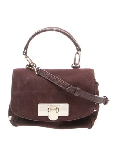 Pre-owned Donna Karan Suede Crossbody Bag In Burgundy
